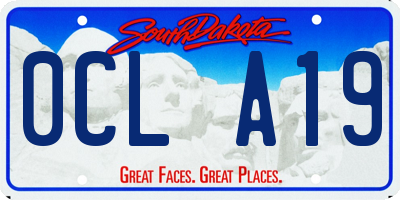 SD license plate 0CLA19