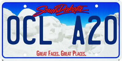SD license plate 0CLA20