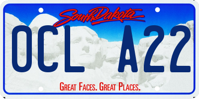 SD license plate 0CLA22