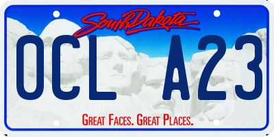 SD license plate 0CLA23