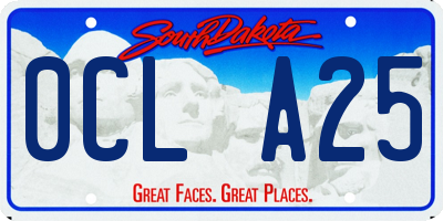 SD license plate 0CLA25