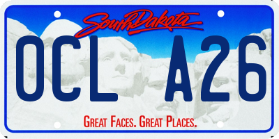 SD license plate 0CLA26