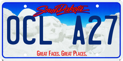 SD license plate 0CLA27