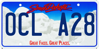 SD license plate 0CLA28