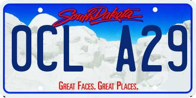 SD license plate 0CLA29