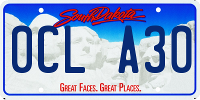 SD license plate 0CLA30