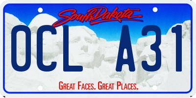 SD license plate 0CLA31