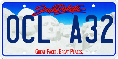 SD license plate 0CLA32