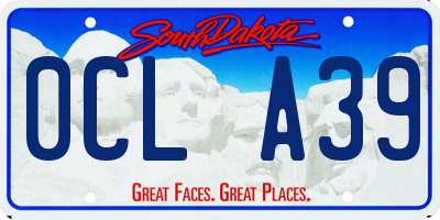 SD license plate 0CLA39
