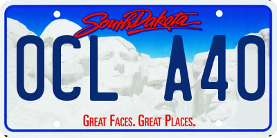 SD license plate 0CLA40
