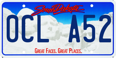 SD license plate 0CLA52
