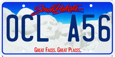 SD license plate 0CLA56