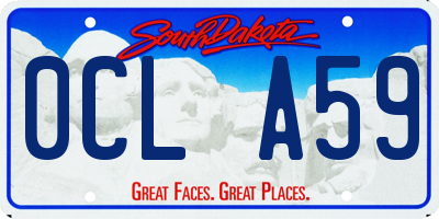 SD license plate 0CLA59