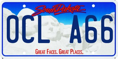 SD license plate 0CLA66