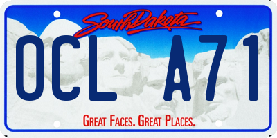 SD license plate 0CLA71