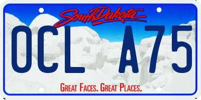 SD license plate 0CLA75