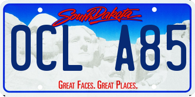 SD license plate 0CLA85
