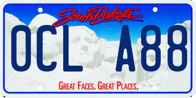SD license plate 0CLA88