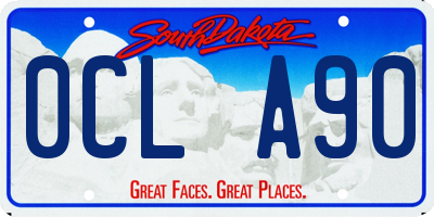 SD license plate 0CLA90
