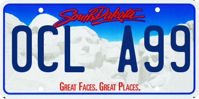 SD license plate 0CLA99