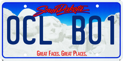 SD license plate 0CLB01