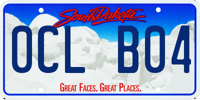 SD license plate 0CLB04