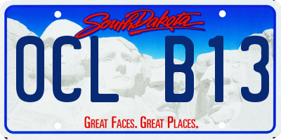 SD license plate 0CLB13