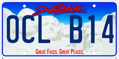 SD license plate 0CLB14