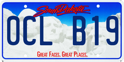 SD license plate 0CLB19