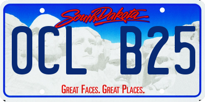 SD license plate 0CLB25