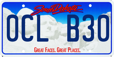 SD license plate 0CLB30
