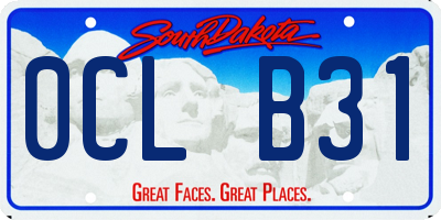 SD license plate 0CLB31