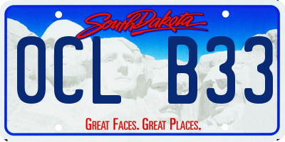 SD license plate 0CLB33