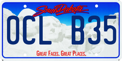 SD license plate 0CLB35