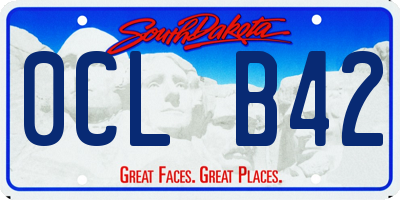 SD license plate 0CLB42
