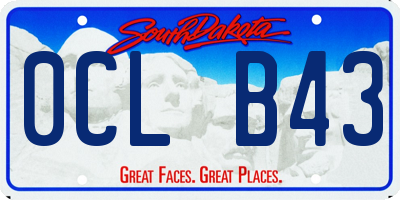 SD license plate 0CLB43