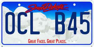 SD license plate 0CLB45