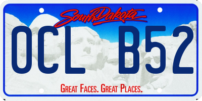 SD license plate 0CLB52