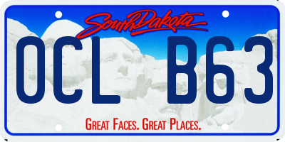 SD license plate 0CLB63
