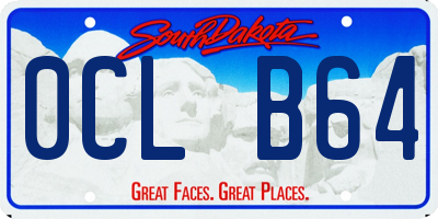 SD license plate 0CLB64