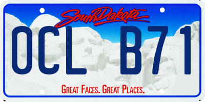SD license plate 0CLB71