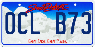 SD license plate 0CLB73
