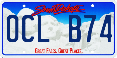 SD license plate 0CLB74