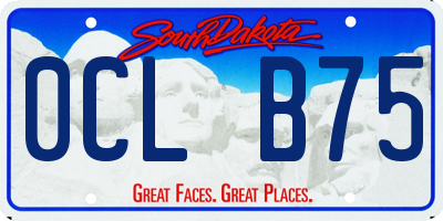 SD license plate 0CLB75