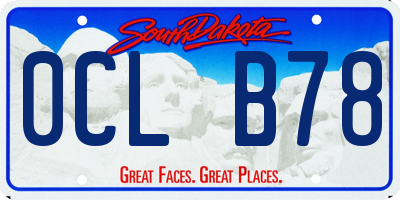 SD license plate 0CLB78