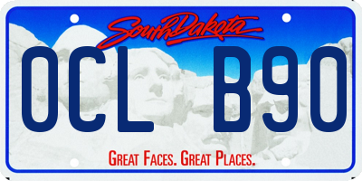 SD license plate 0CLB90