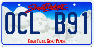 SD license plate 0CLB91