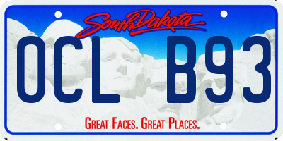 SD license plate 0CLB93