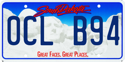 SD license plate 0CLB94