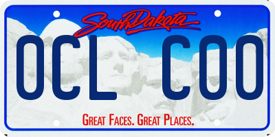 SD license plate 0CLC00